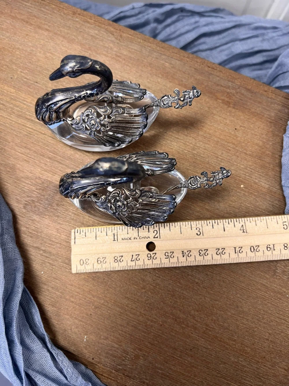 Vintage Swan Salt and Pepper Cellar Set